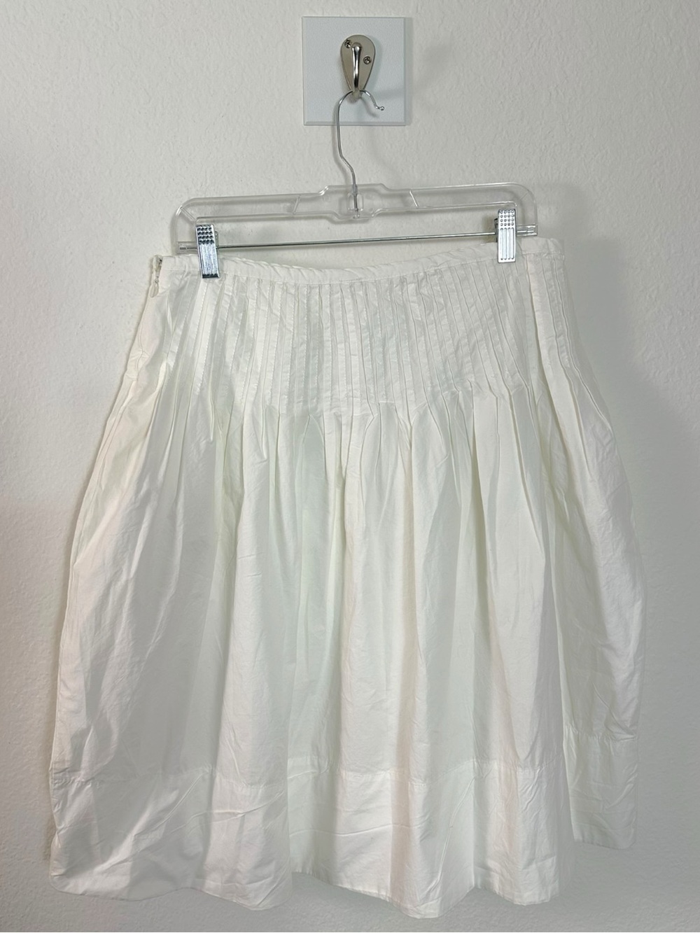 Free People Dainty Bohemian Vottage Peyton Pintuck Midi Skirt White Size 14 NWT - Picture 8 of 12